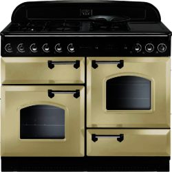 Rangemaster Classic 110cm All Natural Gas 73660 Range Cooker in Cream with Chrome Trim and FSD Hob
